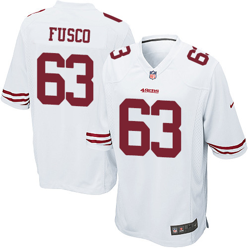 Men's Nike San Francisco 49ers #63 Brandon Fusco Game White NFL Jersey