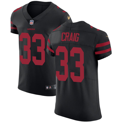 Men's Nike San Francisco 49ers #33 Roger Craig Black Alternate Vapor Untouchable Elite Player NFL Jersey