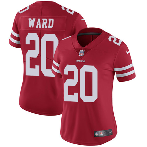 Women's Nike San Francisco 49ers #25 Jimmie Ward Red Team Color Vapor Untouchable Elite Player NFL Jersey