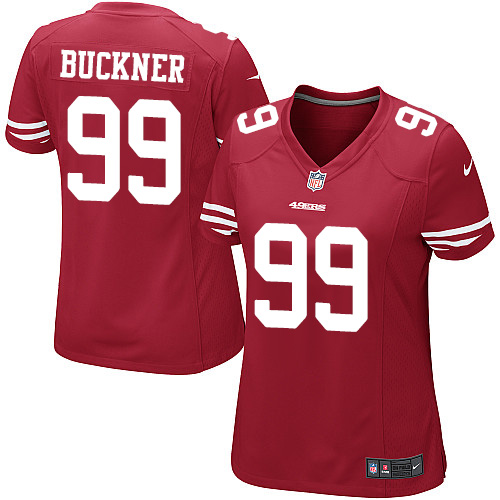 Women's Nike San Francisco 49ers #99 DeForest Buckner Game Red Team Color NFL Jersey