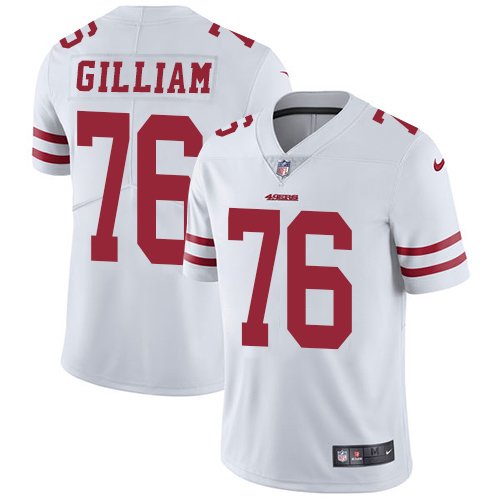 Youth Nike San Francisco 49ers #76 Garry Gilliam White Vapor Untouchable Elite Player NFL Jersey