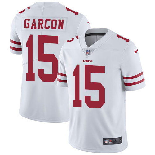 Men's Nike San Francisco 49ers #15 Pierre Garcon White Vapor Untouchable Limited Player NFL Jersey