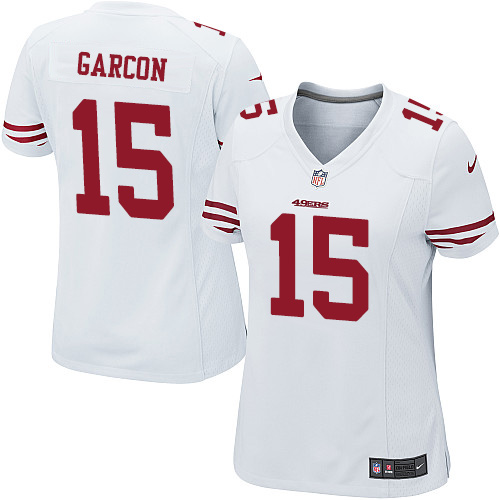 Women's Nike San Francisco 49ers #15 Pierre Garcon Game White NFL Jersey