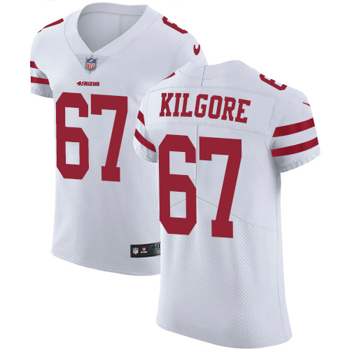 Men's Nike San Francisco 49ers #67 Daniel Kilgore White Vapor Untouchable Elite Player NFL Jersey