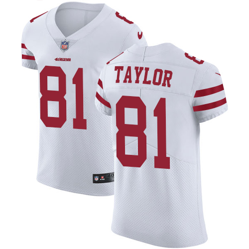 Men's Nike San Francisco 49ers #81 Trent Taylor White Vapor Untouchable Elite Player NFL Jersey