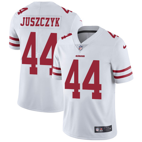 Men's Nike San Francisco 49ers #44 Kyle Juszczyk White Vapor Untouchable Limited Player NFL Jersey