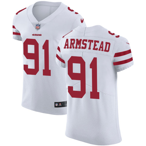 Men's Nike San Francisco 49ers #91 Arik Armstead White Vapor Untouchable Elite Player NFL Jersey