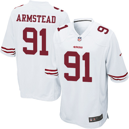 Men's Nike San Francisco 49ers #91 Arik Armstead Game White NFL Jersey