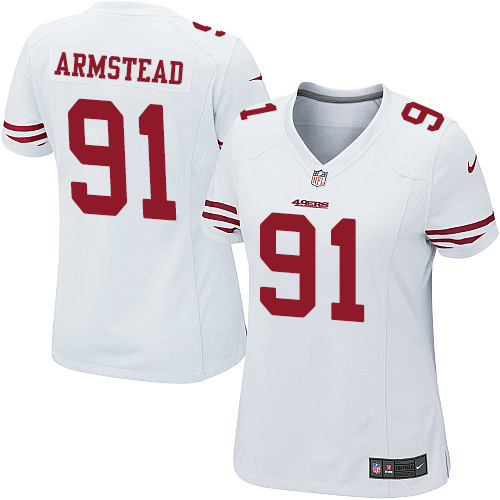 Women's Nike San Francisco 49ers #91 Arik Armstead Game White NFL Jersey