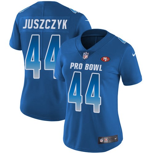 Women's Nike San Francisco 49ers #44 Kyle Juszczyk Limited Royal Blue 2018 Pro Bowl NFL Jersey