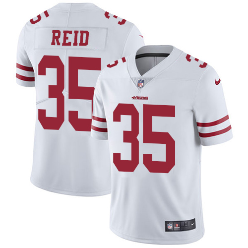 Men's Nike San Francisco 49ers #35 Eric Reid White Vapor Untouchable Limited Player NFL Jersey