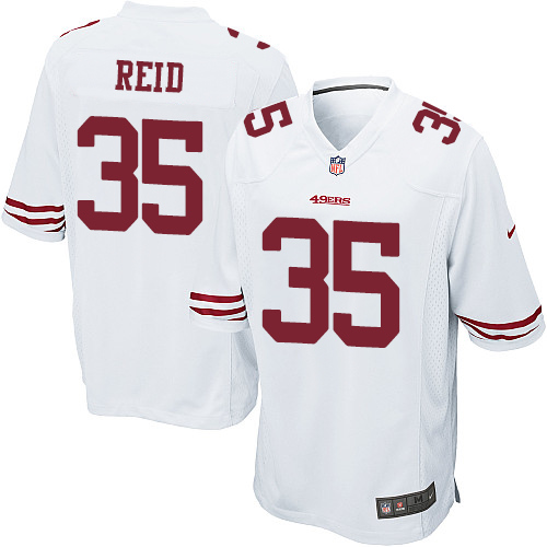 Men's Nike San Francisco 49ers #35 Eric Reid Game White NFL Jersey