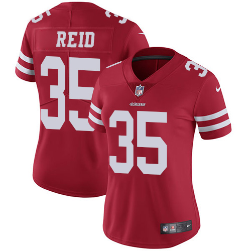 Women's Nike San Francisco 49ers #35 Eric Reid Red Team Color Vapor Untouchable Elite Player NFL Jersey