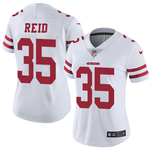 Women's Nike San Francisco 49ers #35 Eric Reid White Vapor Untouchable Elite Player NFL Jersey