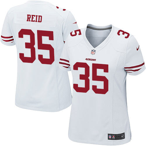 Women's Nike San Francisco 49ers #35 Eric Reid Game White NFL Jersey