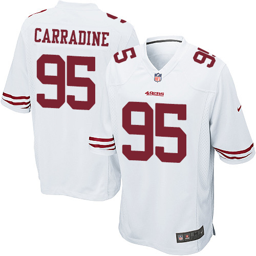 Men's Nike San Francisco 49ers #95 Cornellius Carradine Game White NFL Jersey