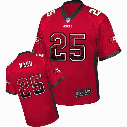 Men's Nike San Francisco 49ers #25 Jimmie Ward Elite Red Drift Fashion NFL Jersey