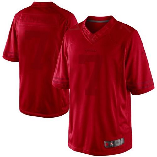 Men's Nike San Francisco 49ers #7 Colin Kaepernick Red Drenched Limited NFL Jersey
