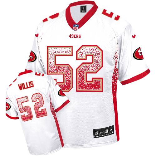 Men's Nike San Francisco 49ers #52 Patrick Willis Elite White Drift Fashion NFL Jersey