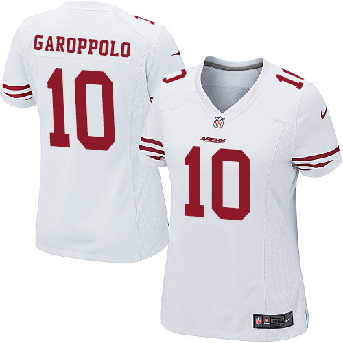 Women's Nike San Francisco 49ers #10 Jimmy Garoppolo Game White NFL Jersey