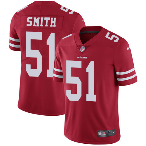 Men's Nike San Francisco 49ers #51 Malcolm Smith Red Team Color Vapor Untouchable Limited Player NFL Jersey