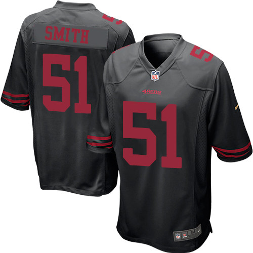 Men's Nike San Francisco 49ers #51 Malcolm Smith Game Black NFL Jersey