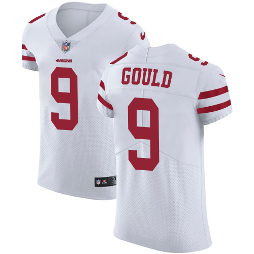 Men's Nike San Francisco 49ers #9 Robbie Gould White Vapor Untouchable Elite Player NFL Jersey