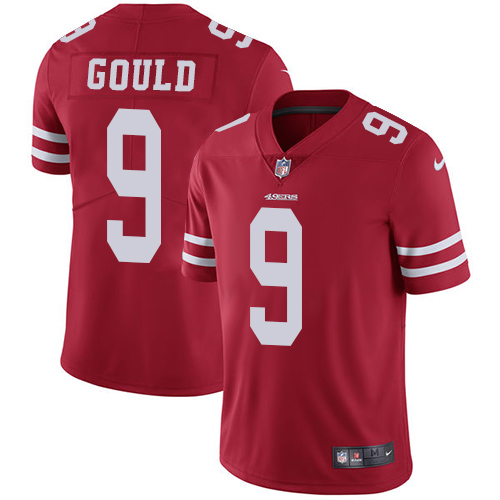 Youth Nike San Francisco 49ers #9 Robbie Gould Red Team Color Vapor Untouchable Elite Player NFL Jersey