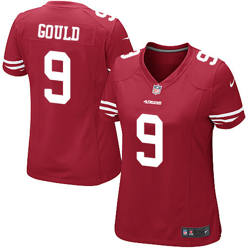 Women's Nike San Francisco 49ers #9 Robbie Gould Game Red Team Color NFL Jersey