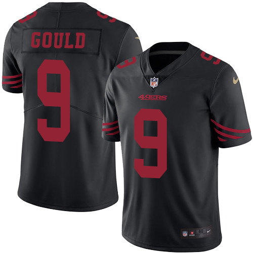 Men's Nike San Francisco 49ers #9 Robbie Gould Elite Black Rush Vapor Untouchable NFL Jersey