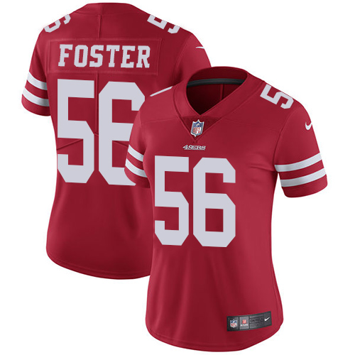Women's Nike San Francisco 49ers #56 Reuben Foster Red Team Color Vapor Untouchable Limited Player NFL Jersey