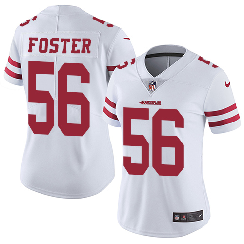 Women's Nike San Francisco 49ers #56 Reuben Foster White Vapor Untouchable Limited Player NFL Jersey