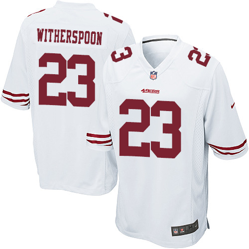 Men's Nike San Francisco 49ers #23 Ahkello Witherspoon Game White NFL Jersey