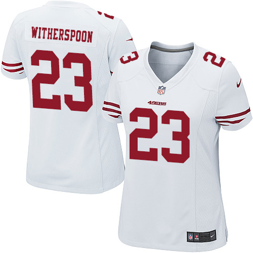 Women's Nike San Francisco 49ers #23 Ahkello Witherspoon Game White NFL Jersey