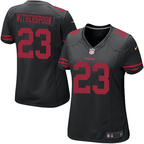 Women's Nike San Francisco 49ers #23 Ahkello Witherspoon Game Black NFL Jersey