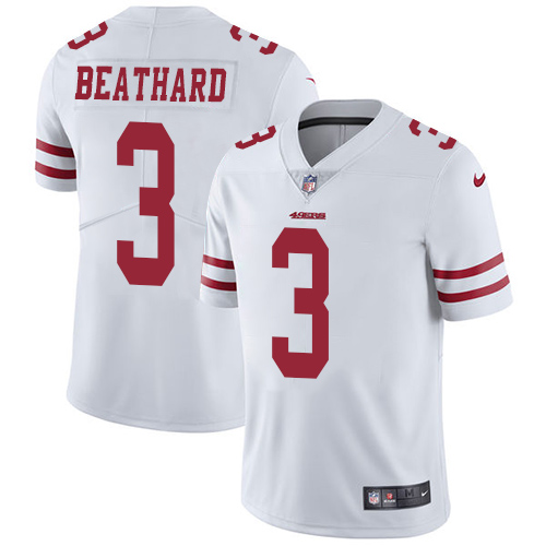Men's Nike San Francisco 49ers #3 C. J. Beathard White Vapor Untouchable Limited Player NFL Jersey