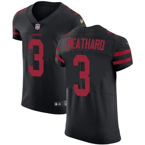 Men's Nike San Francisco 49ers #3 C. J. Beathard Black Alternate Vapor Untouchable Elite Player NFL Jersey