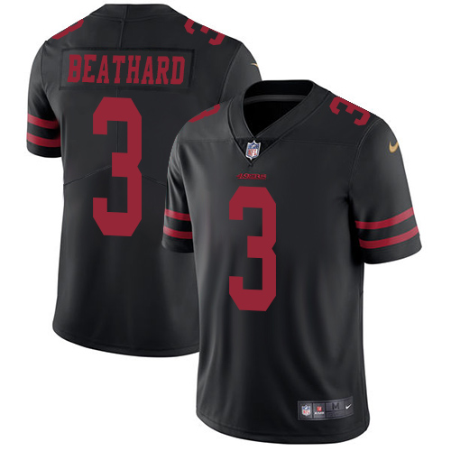 Men's Nike San Francisco 49ers #3 C. J. Beathard Black Vapor Untouchable Limited Player NFL Jersey