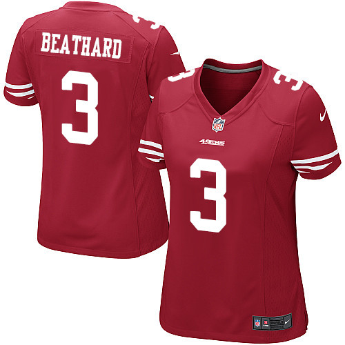 Women's Nike San Francisco 49ers #3 C. J. Beathard Game Red Team Color NFL Jersey