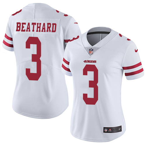 Women's Nike San Francisco 49ers #3 C. J. Beathard White Vapor Untouchable Limited Player NFL Jersey