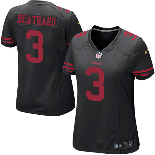 Women's Nike San Francisco 49ers #3 C. J. Beathard Game Black NFL Jersey