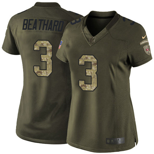 Women's Nike San Francisco 49ers #3 C. J. Beathard Limited Green Salute to Service NFL Jersey