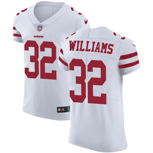 Men's Nike San Francisco 49ers #32 Joe Williams White Vapor Untouchable Elite Player NFL Jersey