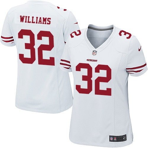 Women's Nike San Francisco 49ers #32 Joe Williams Game White NFL Jersey
