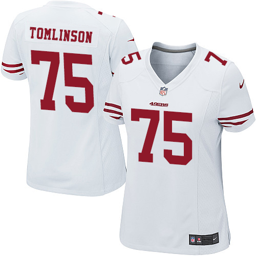 Women's Nike San Francisco 49ers #75 Laken Tomlinson Game White NFL Jersey