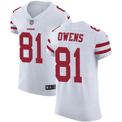 Men's Nike San Francisco 49ers #81 Terrell Owens White Vapor Untouchable Elite Player NFL Jersey