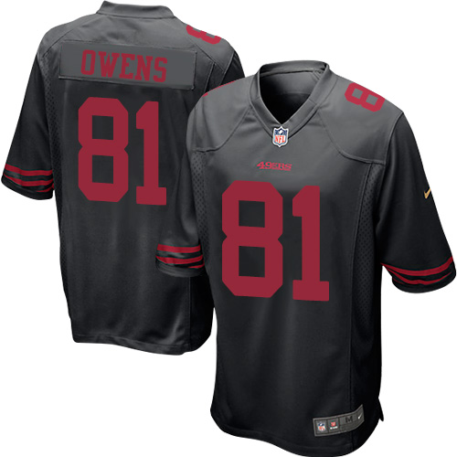 Men's Nike San Francisco 49ers #81 Terrell Owens Game Black NFL Jersey