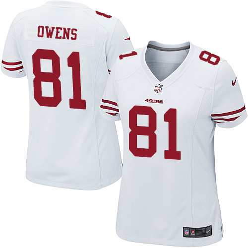 Women's Nike San Francisco 49ers #81 Terrell Owens Game White NFL Jersey
