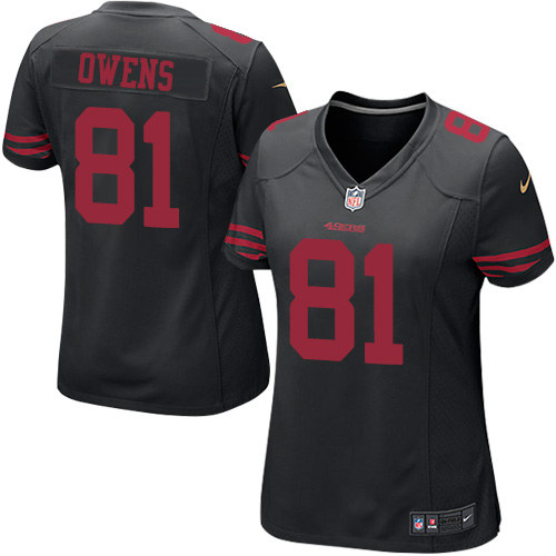 Women's Nike San Francisco 49ers #81 Terrell Owens Game Black NFL Jersey