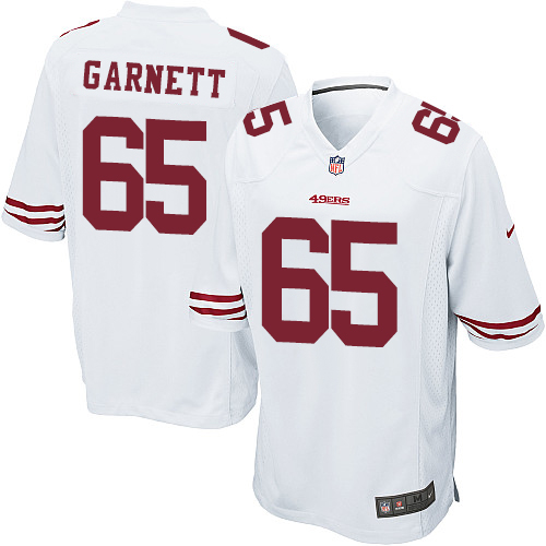 Men's Nike San Francisco 49ers #65 Joshua Garnett Game White NFL Jersey